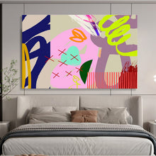 Load image into Gallery viewer, Neon - Hued Abstract Painting for Trendy Nightclub & Modern Art Pop - up DKH200