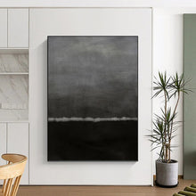 Load image into Gallery viewer, “Grey Gradient Minimalism” - Grey Abstract Art on Canvas DKH1202