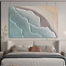 Load image into Gallery viewer, Textured Blue & Grey Abstract - Serene Living Room Art LargeART1525