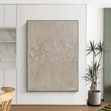 Load image into Gallery viewer, Minimalist Textured Beige Acrylic Art - Suited for Scandinavian - inspired Hallway & Minimalist Gallery LargeART0579