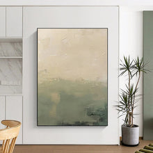 Load image into Gallery viewer, Muted Beige and Green Gradient Acrylic Art - Perfect for Nature - themed Bathroom & Calming Meditation Space LargeART0657