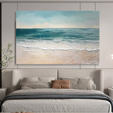Load image into Gallery viewer, Hand - Painted Detailed Coastal Beach Scene Acrylic Art for Relaxing Sunroom LargeART1644