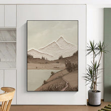 Load image into Gallery viewer, Sepia - Toned Mountain Vista – Textured Oil Landscape DTP268