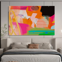 Load image into Gallery viewer, Playful Shape Abstract Painting for Kids’ Playroom & Creative Coworking Space DKH205