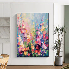 Load image into Gallery viewer, Colorful Flower Field Abstract Art - Ideal for Garden - themed Living Room & Romantic Wedding Venue LargeART0694