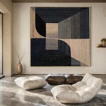 Load image into Gallery viewer, Large - Format Hand - painted Geometric Depth Acrylic Art for Contemporary Offices LargeART0151