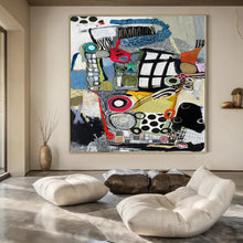 Load image into Gallery viewer, Colorful Abstract Collage 4 Canvas Painting, Ideal for Modern Playroom & Artistic Retail Space LargeART1172