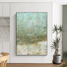 Load image into Gallery viewer, “Weathered Teal & Rust” - Abstract Textured Art on Canvas DKH1512