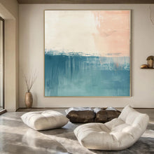 Load image into Gallery viewer, Soft Color Block Abstract Painting, Ideal for Scandinavian - Style Living Room & Minimalist Bedroom LargeART1380