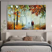 Load image into Gallery viewer, “Autumn Stroll in the Park” - Romantic Forest Path Abstract Acrylic, Perfect for Dining Room and Couple’s Bedroom DLZ225