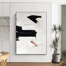 Load image into Gallery viewer, Oversized Minimalist Black - White Abstract 2 Acrylic for Industrial - Chic Loft & Art - Lover’s Library LargeART0328