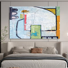 Load image into Gallery viewer, Urban - Inspired Geometric Abstract Painting on Canvas DKH542