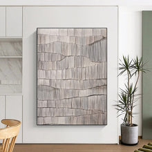 Load image into Gallery viewer, Custom Large Gray - Textured Wave Pattern – Great for Minimalist Office & Modern Art - Themed Library LargeART0719
