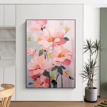 Load image into Gallery viewer, Soft Pink Floral Abstract Painting, Suited for Feminine Boudoir & Calming Yoga Studio LargeART1905