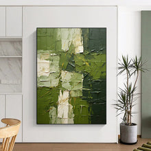 Load image into Gallery viewer, Textured Green Abstract Masterpiece, For Rustic Living Room & Art Gallery Display LargeART2277
