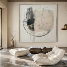 Load image into Gallery viewer, Monochrome Minimalist Abstract Art for Contemporary Office & Zen - inspired Lounge LargeART0932