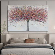 Load image into Gallery viewer, Hand - painted Colorful Drip Tree Acrylic Art for Whimsical Children’s Playrooms LargeART1727