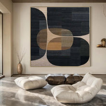 Load image into Gallery viewer, Large - Scale Hand - painted Geometric Circles Art for Bohemian - Modern Living Rooms LargeART0162