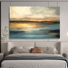 Load image into Gallery viewer, Warm - Toned Sunset Abstract Painting On Canvas for Romantic Bedroom & Dinner Party Space DKH340