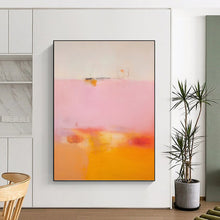 Load image into Gallery viewer, “Soft Pink - Orange Abstract” Abstract Painting on Canvas, Calming Wall Decor DKH992