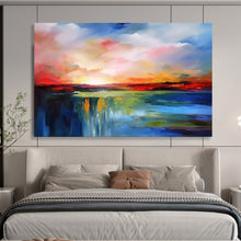 Load image into Gallery viewer, Colorful Sky & Waterfall Abstract Art for Creating an Artistic Atmosphere in Hallways LargeART1597