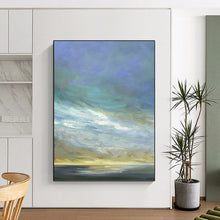 Load image into Gallery viewer, “Dreamy Sky Horizons” Abstract Cloudscape Painting on Canvas, Soothing Wall Art DKH954