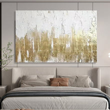 Load image into Gallery viewer, Gold - Accented Textured Abstract Painting On Canvas DKH427