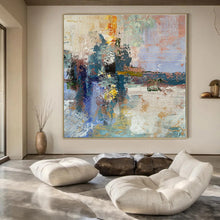 Load image into Gallery viewer, Abstract Coastal Reflection Painting, Ideal for Nautical - Themed Study & Modern Beachfront Home LargeART1397