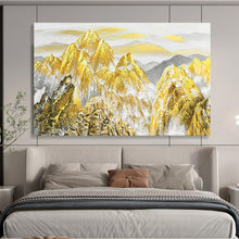 Load image into Gallery viewer, Golden Mountain Landscape - Traditional Living Room Art LargeART1556