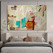 Load image into Gallery viewer, “Neutral and Colorful Abstract Fusion” - Minimalist - Inspired Abstract Acrylic, Ideal for Modern Bedroom and Study DLZ238