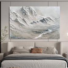 Load image into Gallery viewer, Textured Monochromatic Mountain Abstract Painting On Canvas DKH457