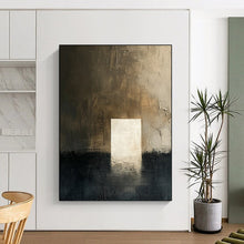 Load image into Gallery viewer, “Dark Abstract with Light Portal” - Expressionistic Abstract Acrylic, Ideal for Contemporary Living Room and Art Studio DTP008