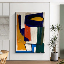 Load image into Gallery viewer, Bold Color Block Composition Acrylic Art - Great for Art Deco - inspired Entryway & Modernist Café LargeART0620