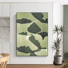 Load image into Gallery viewer, “Ginkgo Shadows” - Nature - Inspired Leaf Art, Ideal for Conservatory Charm, Abstract Painting on Canvas DKH1070