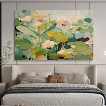 Load image into Gallery viewer, Soft - Colored Lotus Pond Abstract acrylic painting DLZ089