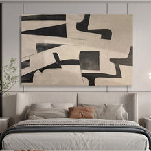 Load image into Gallery viewer, Black & White Geometric Abstract Art for Modern Office & Minimalist Café DKH085