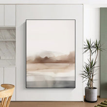 Load image into Gallery viewer, Brown - Gray Abstract Watercolor Layers, Suited for Rustic Bedroom & Cozy Reading Nook LargeART2061