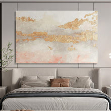 Load image into Gallery viewer, Gold - Accented Abstract Landscape Painting On Canvas DKH440