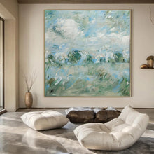 Load image into Gallery viewer, Blue & Green Abstract Landscape Painting, Suited for Coastal Home & Nature - Lover’s Office LargeART1439