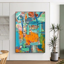 Load image into Gallery viewer, Colorful Chaos Abstract Painting, Perfect for Creative Studio & Vibrant Lounge LargeART2291