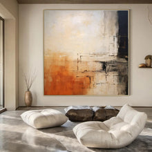 Load image into Gallery viewer, Warm - Toned Abstract with Black Lines, Perfect for Industrial - Chic Loft & Cozy Reading Nook LargeART1335