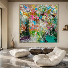 Load image into Gallery viewer, Colorful Floral Explosion Abstract Canvas Painting, Suited for Bright Kitchen & Art - Filled Café LargeART1226