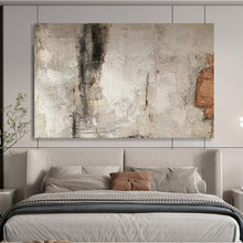 Load image into Gallery viewer, Hand - Painted Gray - White Textured Abstract Acrylic Art for Industrial - Style Living Room Wall LargeART1625