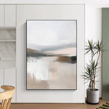 Load image into Gallery viewer, Gray - Beige Abstract Landscape, Perfect for Modern Living Room & Artistic Office LargeART2059