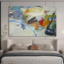 Load image into Gallery viewer, Abstract Still “Colorful Chaos” Painting on Canvas, Expressive Still Life Art DKH845
