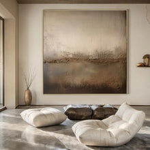 Load image into Gallery viewer, Beige Textured Gradient Abstract Painting, Ideal for Neutral - Toned Living Room & Modern Spa LargeART1467