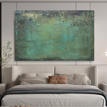 Load image into Gallery viewer, Teal & Earth Tones Abstract Painting on Canvas - “Rustic Revival” DKH600