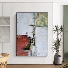 Load image into Gallery viewer, Urban Fragments - Red and Gray Abstract Acrylic, Fit for Industrial - Style Lofts and City - Themed Restaurants DTP039