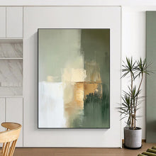 Load image into Gallery viewer, Large Soft Green and Beige Abstract Art - Ideal for Minimalist Bedroom & Calm Waiting Room LargeART0770