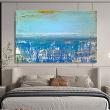 Load image into Gallery viewer, Blue - Toned Abstract Sea Painting On Canvas DKH389